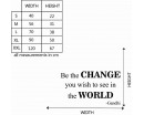 Be the Change Quotes Wall Decal Motivational Vinyl Art Stickers